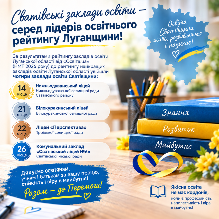 Освіта Сватівщини тримає високий рівень!