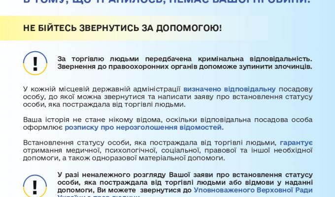 Громадяни, які постраждали від торгівлі людьми, можуть звернутись до Секретаріату Уповноваженого Верховної Ради України з прав людини Громадяни, які постраждали від торгівлі людьми, можуть звернутись до Секретаріату Уповноваженого Верховної Ради України з прав людини