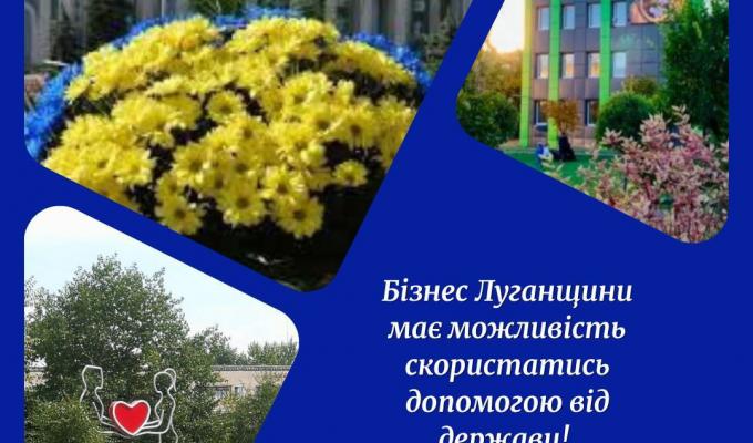 Бізнес Луганщини має можливість скористатись допомогою від держави Бізнес Луганщини має можливість скористатись допомогою від держави