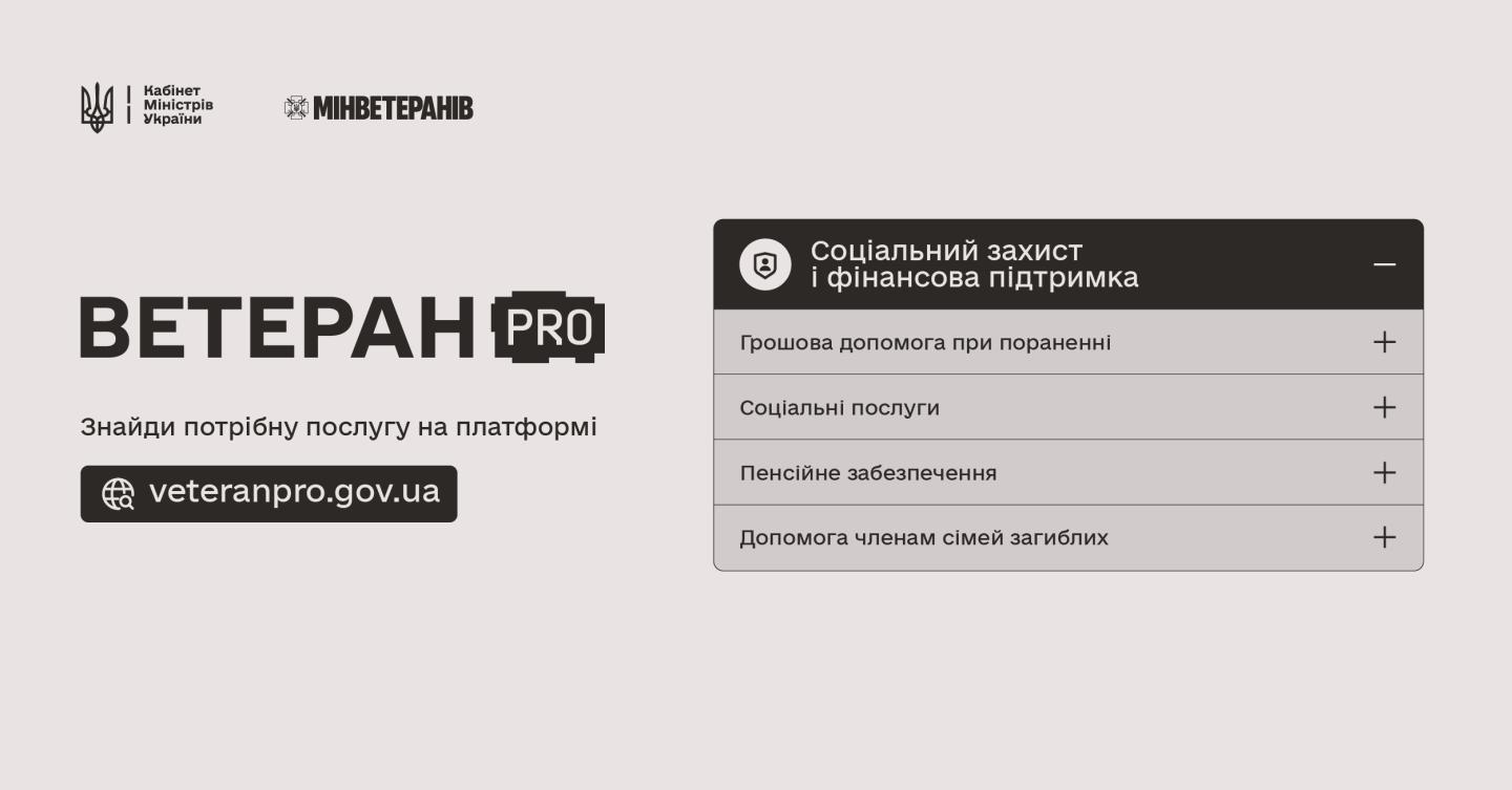 Державні послуги щодо соціального захисту та фінансової підтримки для ветеранів та ветеранок