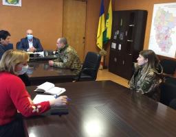 2 грудня відбулася зустріч за «круглим столом» голови райдержадміністрації Олега Сліпця, голови районної ради Людмили Русанової з військовослужбовцями