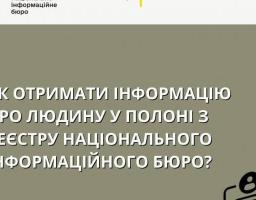 Як отримати інформацію про людину у полоні з реєстру Національного інформаційного бюро?