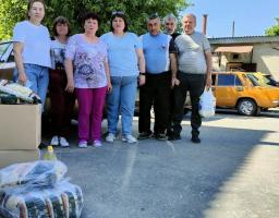 Переміщені мешканці з Коломийчиської сільської громади отримали пакунки державної продуктової гуманітарної допомоги