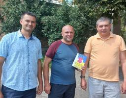 Відбулась робоча зустріч начальника Сватівської МВА Олександра МІТКЕВИЧА з керівництвом Калитянської громади Броварського району – говорили про облаштування місць компактного проживання ВПО з Луганської області
