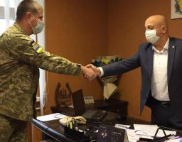 Очільник району  Олег Сліпець провів робочу нараду з начальником відділу прикордонної служби «Троїцьке»  Володимиром Паращиним 