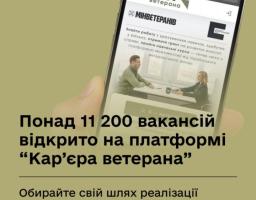 Оберіть свій шлях після служби на платформі“Кар’єра ветерана”