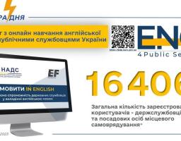 В Україні триває проєкт Eng4PublicService з безоплатного вивчення англійської мови для публічних службовців
