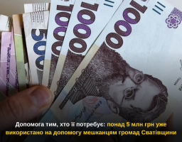 Допомога тим, хто її потребує: понад 5 млн грн уже використано на допомогу мешканцям громад Сватівщини