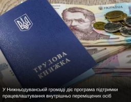 У Нижньодуванській громаді діє програма підтримки працевлаштування внутрішньо переміщених осіб