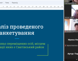 Проаналізували анкетування ВПО  Сватівського району - лише 5% опитаних проживають у місцях тимчасового проживання (шелтері, гуртожитку, модульному містечку, тощо)