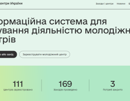 Міністерство молоді та спорту України спільно з державною установою «Всеукраїнський молодіжний центр» проводить роботу з наповнення інформаційної бази даних про молодіжні центри та молодіжні простори «Інформаційна система для керування діяльністю молодіжн