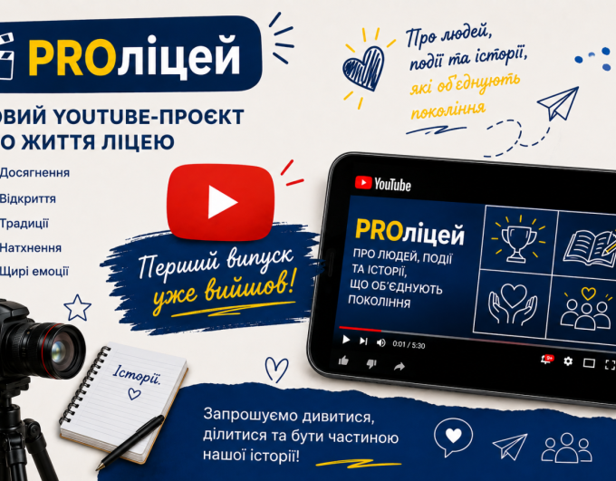 Стартував YouTube-проєкт PROліцей: історія Сватівського ліцею №6 продовжується