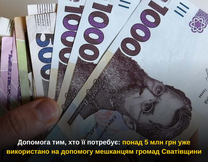 Допомога тим, хто її потребує: понад 5 млн грн уже використано на допомогу мешканцям громад Сватівщини